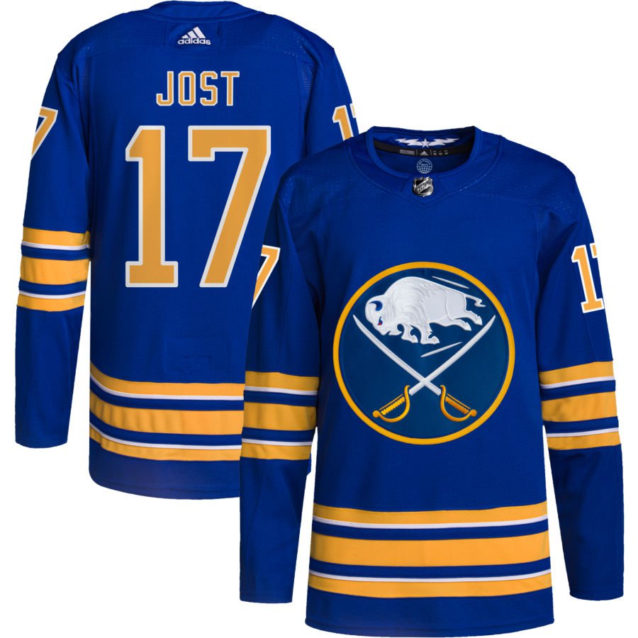 Buffalo Sabres #17 Tyson Jost Royal Home Authentic Pro Jersey