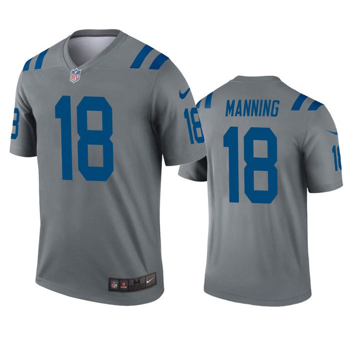 Men's Indianapolis Colts Peyton Manning Inverted Legend Jersey - Gray