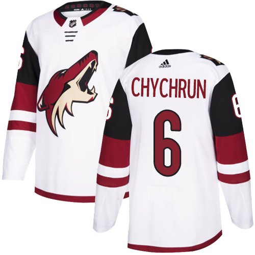 Arizona Coyotes #6 Jakob Chychrun Authentic White Away Jersey